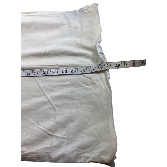 Set Of 2 Creamy White Pillow Protectors With Zippers 66i - Picture 3 of 4